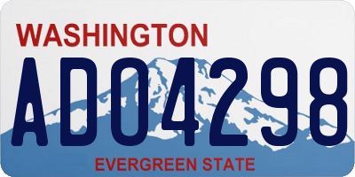 WA license plate ADO4298
