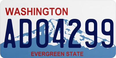 WA license plate ADO4299
