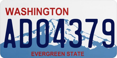 WA license plate ADO4379