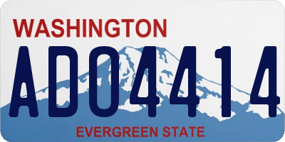 WA license plate ADO4414