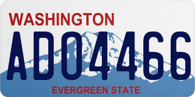 WA license plate ADO4466