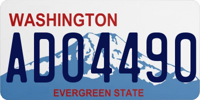 WA license plate ADO4490