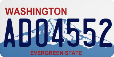 WA license plate ADO4552