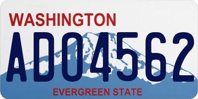 WA license plate ADO4562