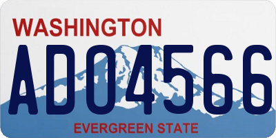 WA license plate ADO4566