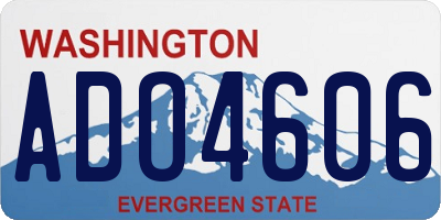 WA license plate ADO4606