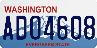 WA license plate ADO4608