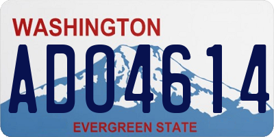 WA license plate ADO4614