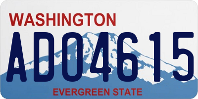 WA license plate ADO4615
