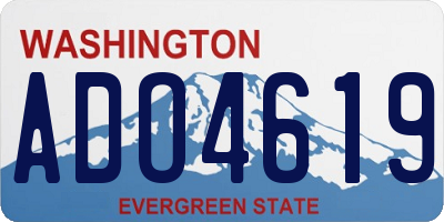 WA license plate ADO4619