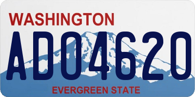 WA license plate ADO4620
