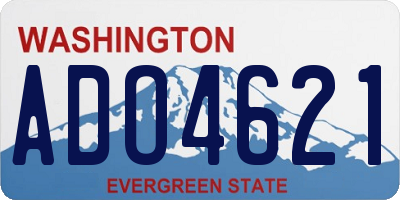 WA license plate ADO4621