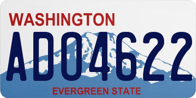 WA license plate ADO4622