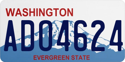 WA license plate ADO4624