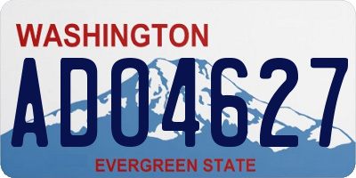 WA license plate ADO4627
