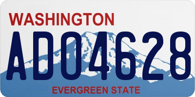 WA license plate ADO4628
