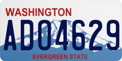 WA license plate ADO4629