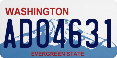 WA license plate ADO4631