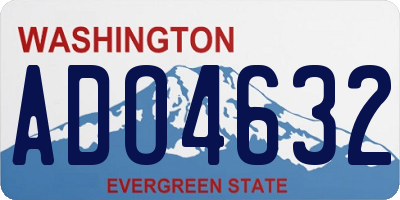 WA license plate ADO4632