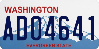 WA license plate ADO4641