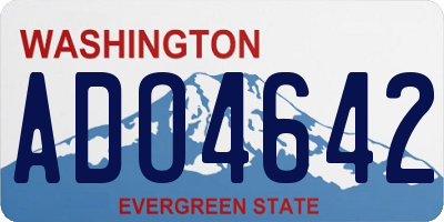 WA license plate ADO4642