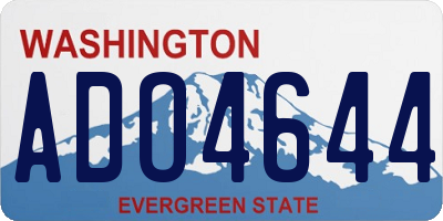 WA license plate ADO4644