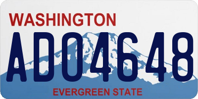 WA license plate ADO4648