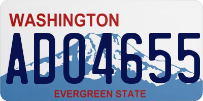 WA license plate ADO4655