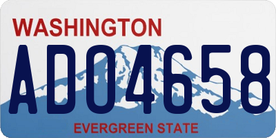 WA license plate ADO4658