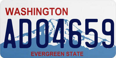 WA license plate ADO4659