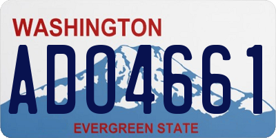 WA license plate ADO4661