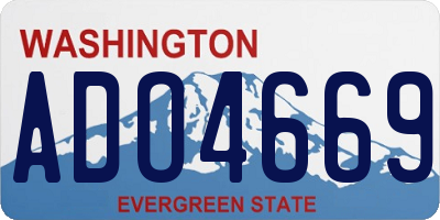 WA license plate ADO4669