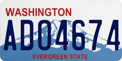 WA license plate ADO4674