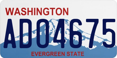 WA license plate ADO4675