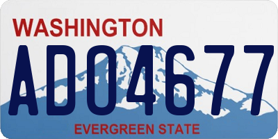 WA license plate ADO4677