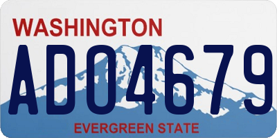 WA license plate ADO4679