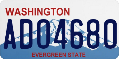 WA license plate ADO4680