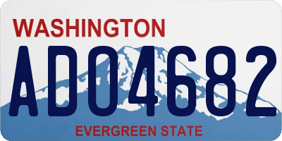 WA license plate ADO4682