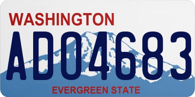 WA license plate ADO4683