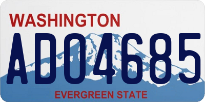 WA license plate ADO4685