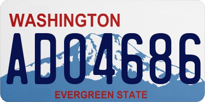 WA license plate ADO4686