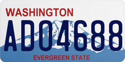 WA license plate ADO4688