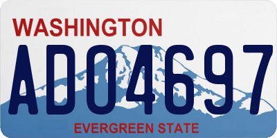 WA license plate ADO4697