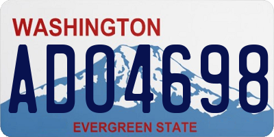 WA license plate ADO4698