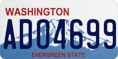 WA license plate ADO4699