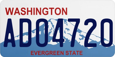 WA license plate ADO4720