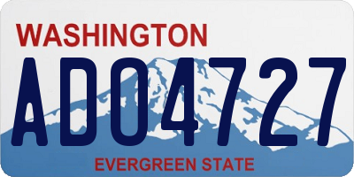 WA license plate ADO4727