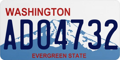 WA license plate ADO4732