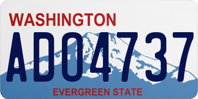 WA license plate ADO4737