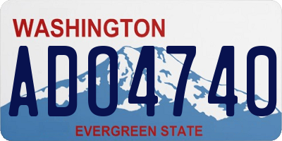 WA license plate ADO4740